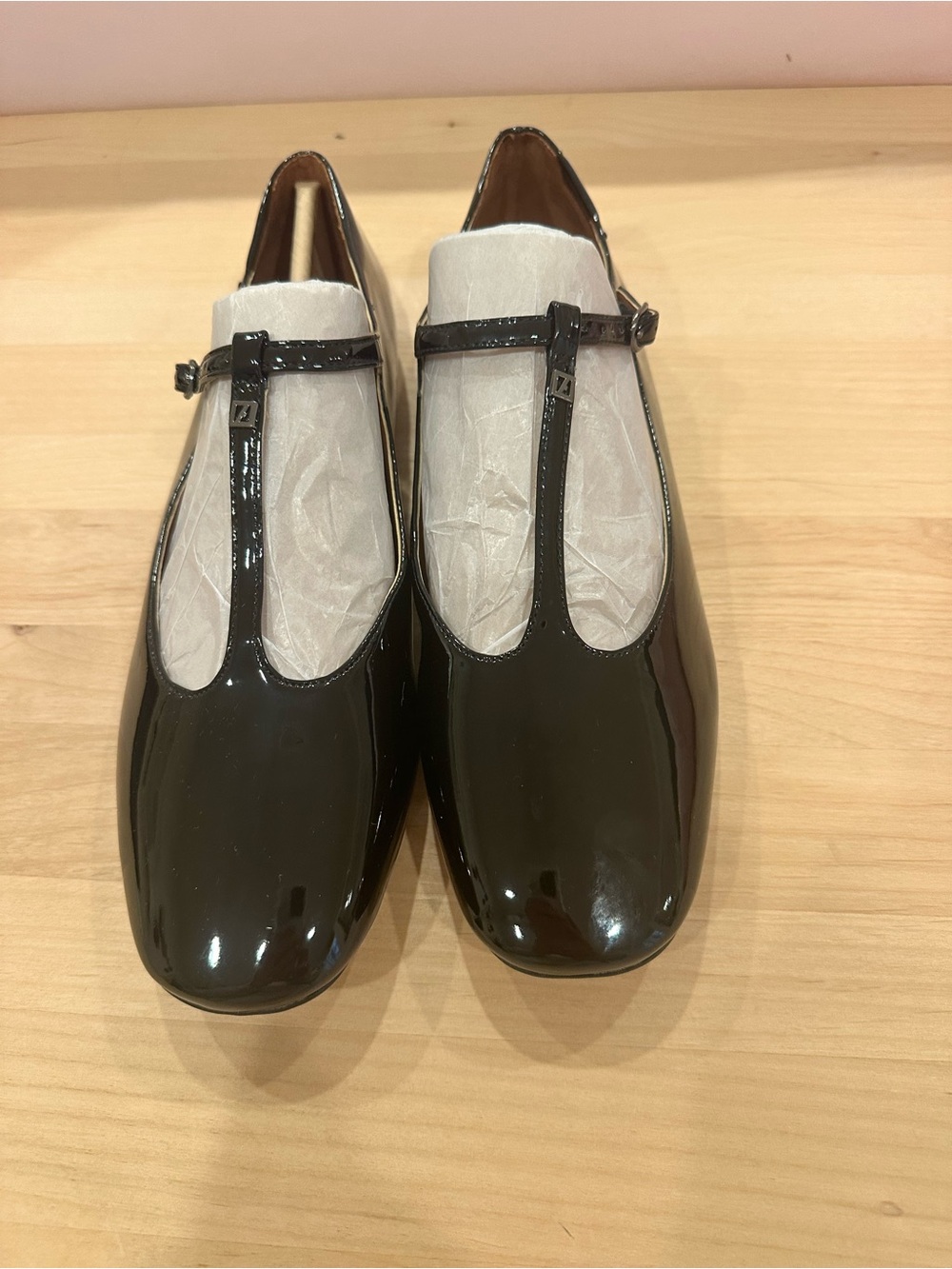 Franco Sarto Black Patent Leather Mary Jane Flats Size 9.5 NWOT